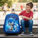 Kit Mochila + Lancheira + Estojo Sonic Raio