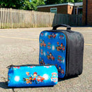 Kit Personagens Mochila Rodinha Infantil Lancheira E Estojo Patrulha Canina Azul Estampado