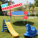 Kit Parquinho Cama Elástica Pula Pula 2,30m + Escorregador + Gangorra